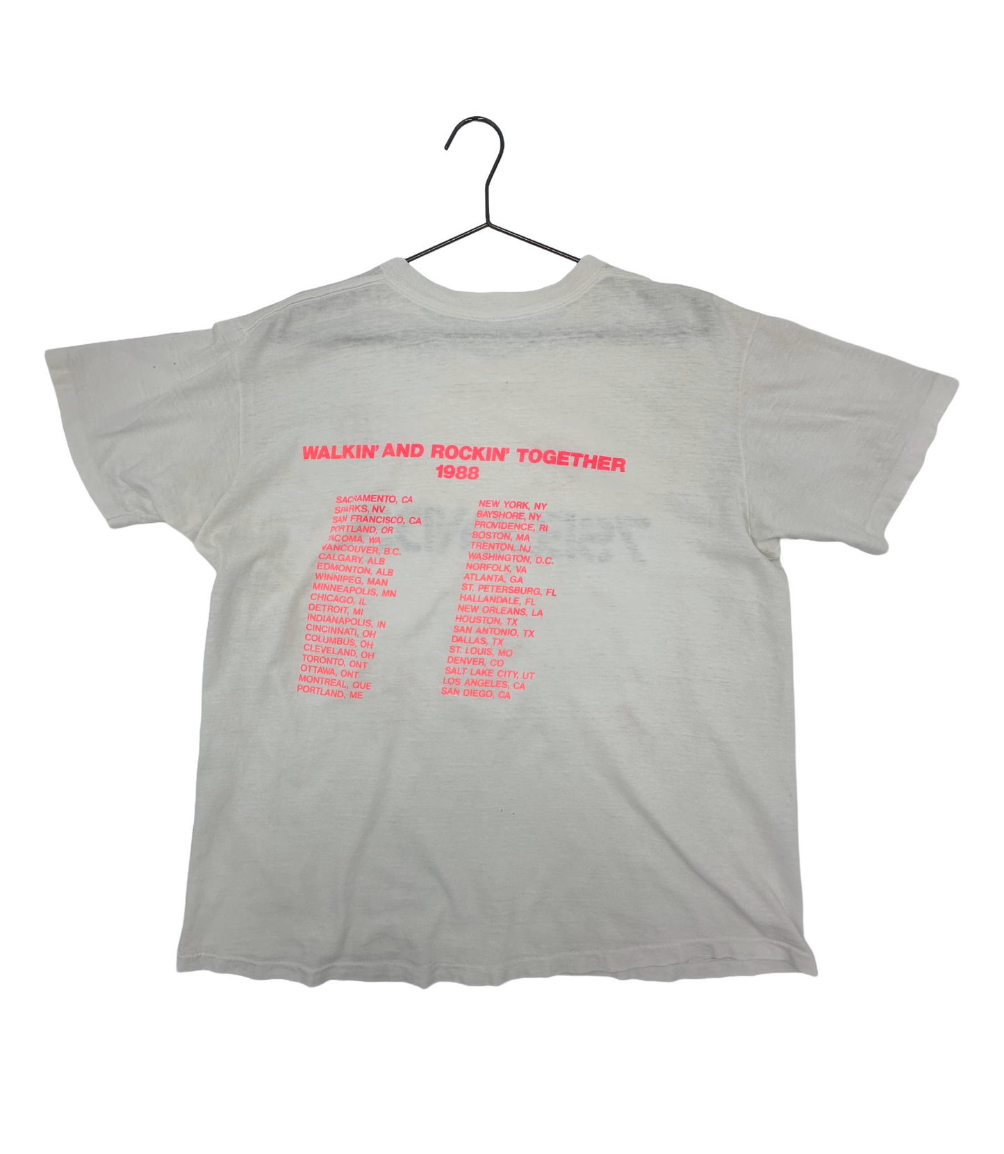 7 Seconds 1988 - tour shirt