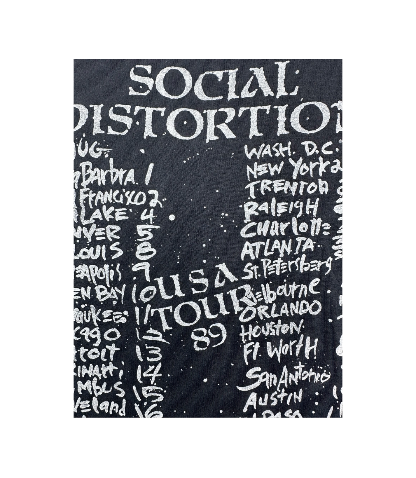 Social Distortion 1989 - tour shirt
