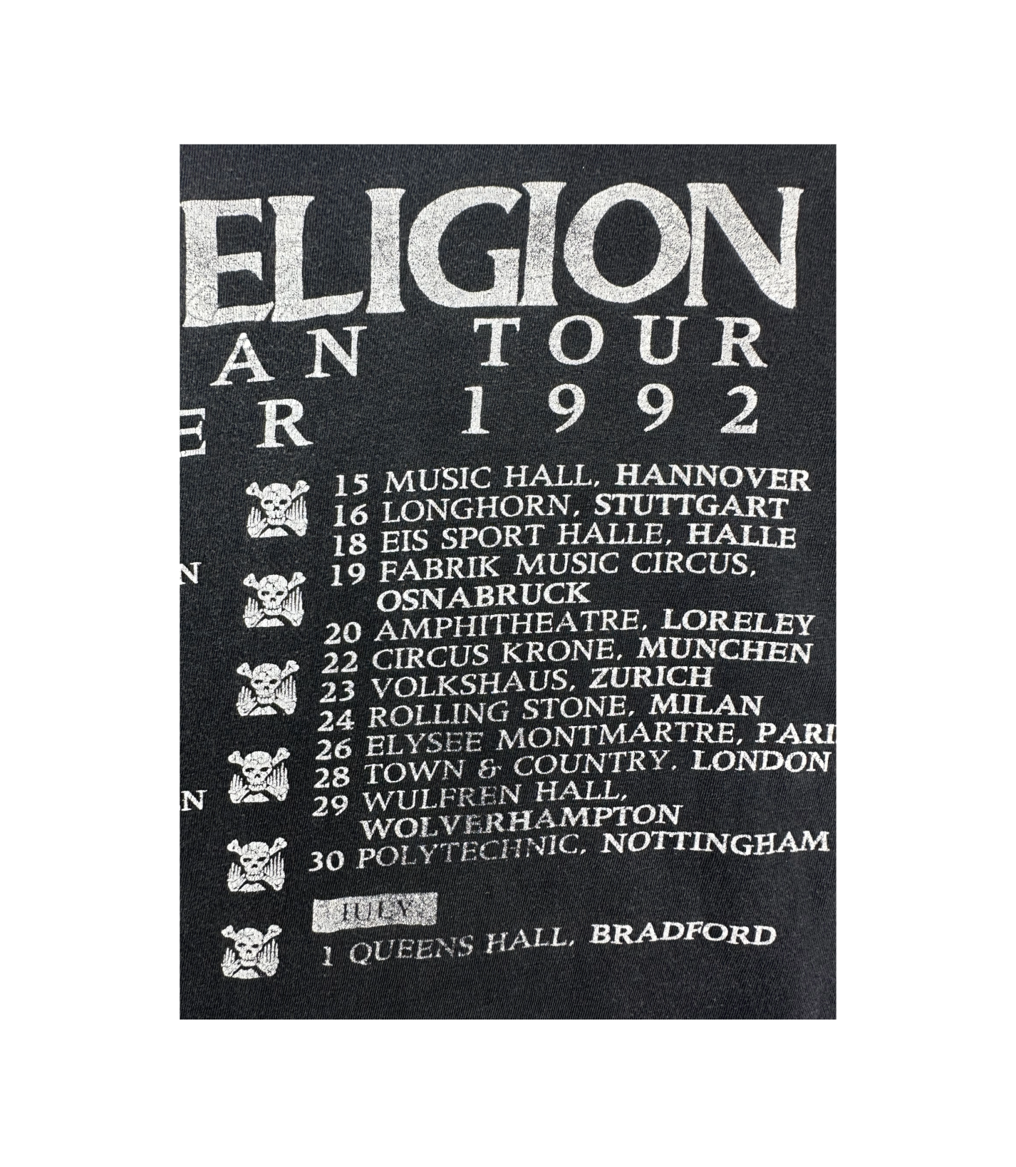 Bad Religion 1992 - Generator European tour shirt